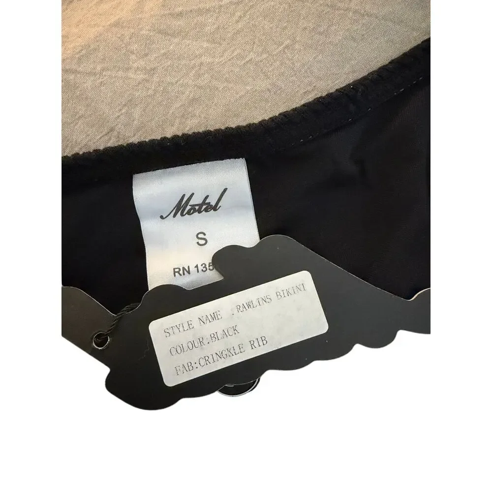$75 NWT Motel Bikini Top & bottom In crinkle Rib Mint size small S